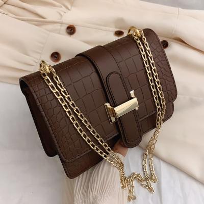 China 2021 fashion trending luxury handbags for women retro crocodile pattern ladies pinch shoulder bags cross - body bag for sale