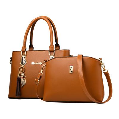 China Dress Bag 2 In 1 2021 New Arrival Large Ladies Handbags Cheap Handbag Set For Women for sale