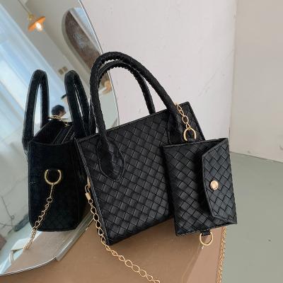 China High quality 2021woman bags luxury handbags handbags set with custom logo fashion luxury new design PU for sale