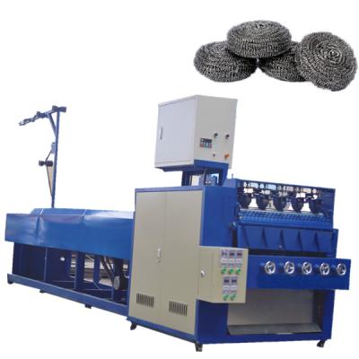 China Automatic Hotels Dish Cleaning Pot Scourer Metal Scrubber Making Machine for sale