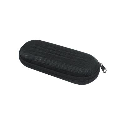 China Nylon + EVA Glasses Case 4002 Sunglass Case With Black Jacquard Fabric Sunglass Case With Zippers Black Nylon Sunglass Packing for sale