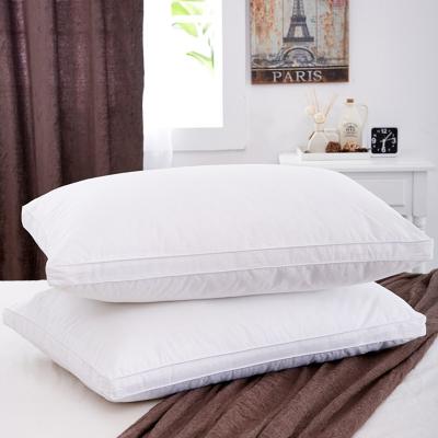 China 100% Cotton Anti-Static Custom Blanket Soft Comfortable Two Line Bed Pillow Factory Bed Pillow White for sale