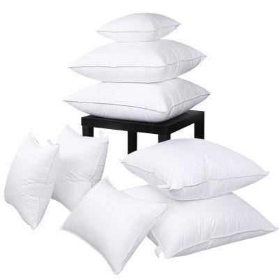 China High Quality Anti-Static Duck Down Pillow Insert Hilton Pillow With Bottom And Feather Filling 100% Cotton Fabric for sale