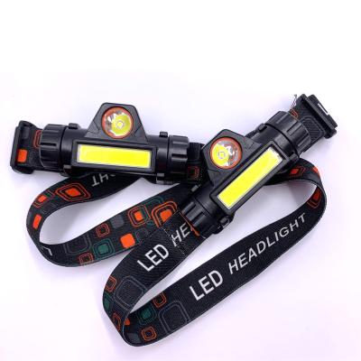 China Factory Direct Sale Mini Head Light Aluminum Alloy Hard Plastic Rechargeable Led Headlamp With Hook for sale