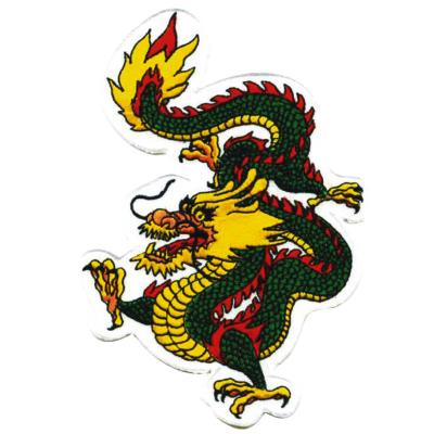 China Dragon Embroidery Patch Label Custom 3D Woven Breath 3D Embroidery Military Patch T-Shirts for sale