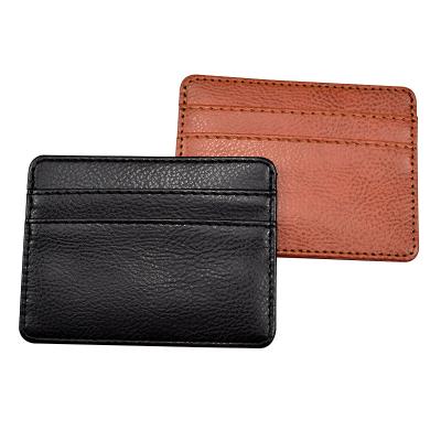 China Fashion Custom Slim Leather Card Case/Genuine Leather Men/Women Wallet Credit Card Holder for sale