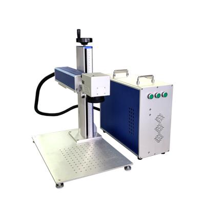 China Air Cooled Easy To Operate 3D Split Type Fiber Laser Marking Machine Mark Metal for sale