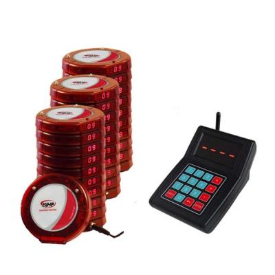 China Economy Type Wireless Coaster Pager Pager Restaurant Ordering System with 30 Chargeable Pagers for sale