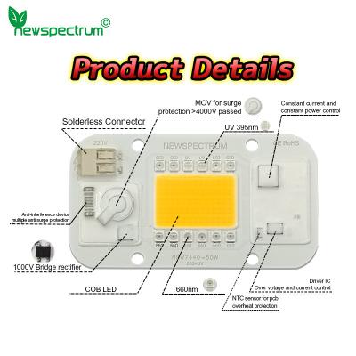 China Módulo 220V 50W do diodo emissor de luz do CT 3500K RGB para o crescimento da plântula da planta interna à venda