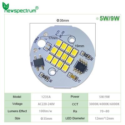 China Runder geführter Chip On Board SMD2835 Smart IC Driverless Wechselstrom 220V zu verkaufen