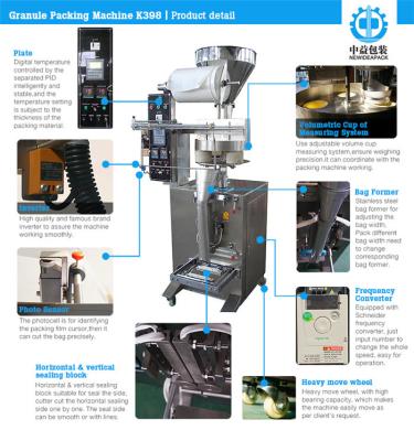 Cina Macchina automatica dell'imballaggio alimentare del sacchetto di plastica per grano/riso/frutta asciutta in vendita