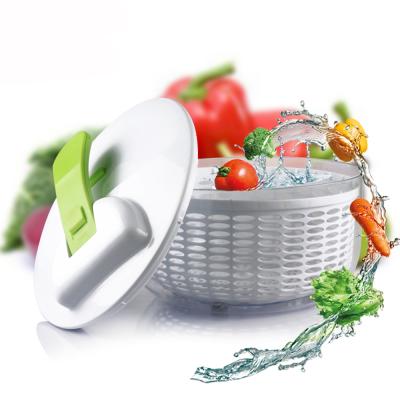 China Sustainable Unique Design Bpa Free Household Kitchen Green Plastic And Multifunctional Manual Folding Salad Salad Spinner for sale