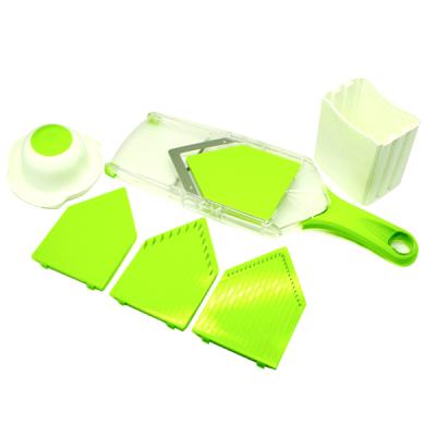 China Viable Chinese Factory Best Premium 4 in 1 Pro Multifunctional Plastic Kitchen Blades Food Fruit Vegetable Smart Mandoline V Slicer for sale