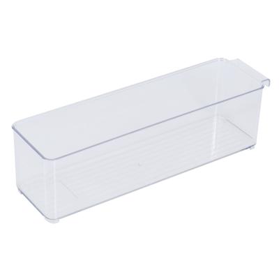 China Clear Stackable Plastic Storage Bins PET Freezer Fridge Organizer For Breastmilk With Handles for sale