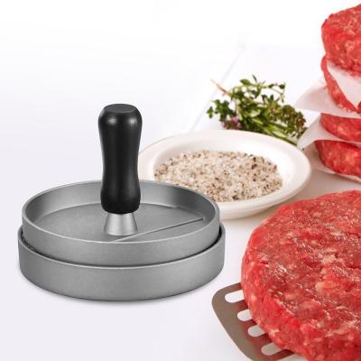 China Non-Stick Round Aluminum Hamburger Patty Mold Hamburger Maker Meat Beef BBQ Grill Press 12cm DIY Burger Viable Chinese Products Supplier for sale