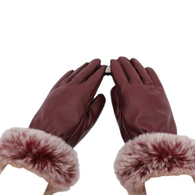 China Soft Touch Touch Screen Pu Leather Gloves Winter Gloves Recycling Custom Logo Women Gloves for sale