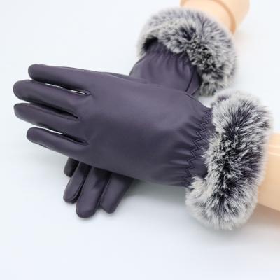 China Fashion Design Soft Outdoor Driving PU Womens Leather Gloves Gloves for sale