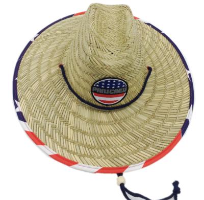 China High Quality Fashion Practical Straw Hats For Man Lifeguard Natural Image for sale