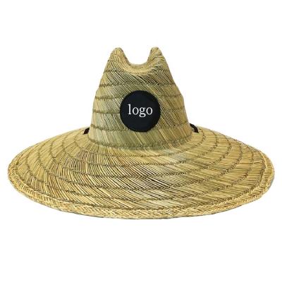 China Modern Design Striped Wholesale Customized Logo Wide Brim Shade Straw Hat for sale