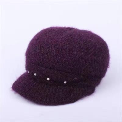 China COMMON Women's Winter Beanie Hat With Warm Edge Knit Visor Beanies for sale