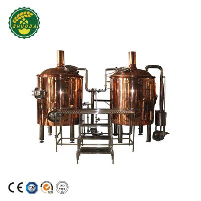 China Stainless Steel Red-Copper 500L 1000L Beer Brewing Equipment Red Copper Brewery for sale