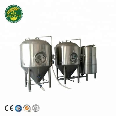 China 304 stainless steel/Jinan Zhuoda new 1000L brewery equipment/brewing equipment red copper finish system for sale