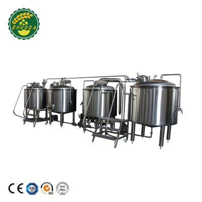 China Hotels 2bbl Steam Heating Brewery System Micro Micro Brewing System In Pilot Brewery for sale