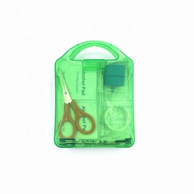 China Green Mini First Aid Kit Small Size Emergency Kit Portable First Aid Kit for sale