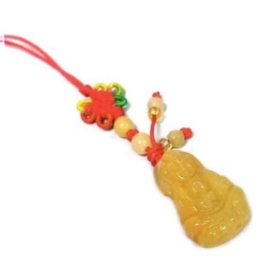 China China Yellow Jade Guan Yin Buddha Pendant Charm Carved Natural Feng Shui Gemstone Pendants Hanging Ornament Hand Made for sale