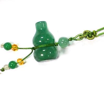 China Chinese Aventurine Ornament HU Lu Shape Nature Gemstone Knots Pendant Chinese Crafts Bag Lucky Ornament Home Car Decoration for sale