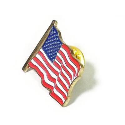 China Hand Painted Waving American Automotive Crafts Promotion Souvenir Gift Waving Iron Butterfly Iron Butterfly Pin Lapel Pin Flag Pin Back Button for sale