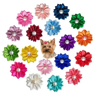 China Best Viable Hair Bows For Dogs Yorkshire Dog Hair Bow Mixed Colors PHB05 for sale