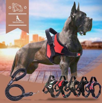 China Reflective Skerwal 15 Colors No Pull Dog Harness Manufacturer Wholesale Reflective Breathable Multi-design Dog Harness Large for sale