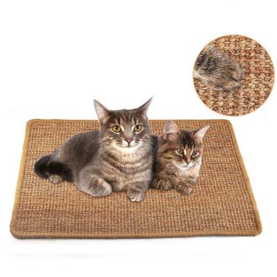 China Viable Sisal Cat Scratcher Board Scratching Post Mat Toy For Cooling Garbage Climbing Mat Furniture Protector Cat Toys Tower Tree Protection for sale