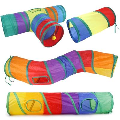 China 3/2 Viable Holes Cat Tunnel Tube Funny Kitten Toys Bendable Toys For Cat Interactive Cat Training Rabbit Play Games Animal Product for sale