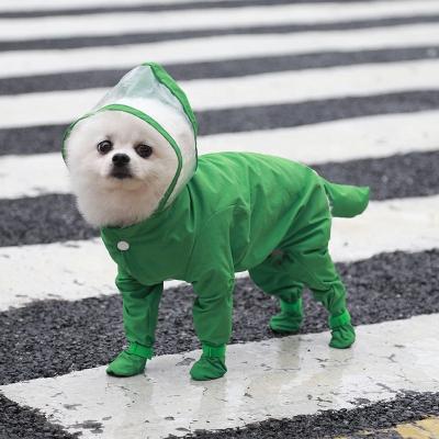 China Sustainable Dog Raincoat Clothes Small Dog Overalls Overalls Clothing Jacket Yorkshire Poodle Pomeranian Puppy Rain Dog Waterproof Coat for sale