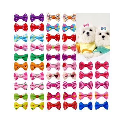 China New Various Style Viable Dog Hair Bows With Clip-Pet Hair Accessories Dog Bow Grooming Supplies Wholesale for sale