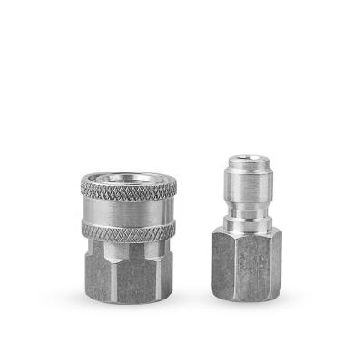 China Hotels Force 3/8 Medium Quick High Pressure Water Gun Outlet Hose Conversion Butt Plug Butt Water Pipe Connector Unions Quick Fitting for sale