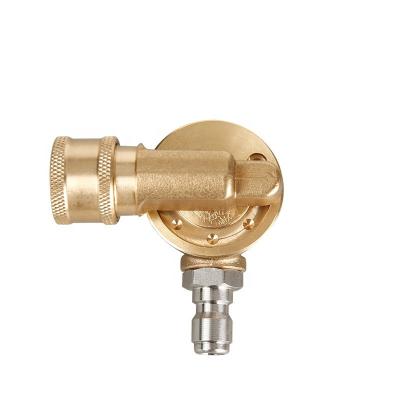 China Hotels 240 High Pressure Cleaner Angle Plug Connection Pure Copper Quick Rotary Coupler 1/4 Adjustable Quick Connector for sale