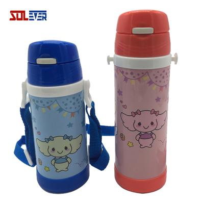 China Stainless Steel Vacuum Kids Flask 350ml Viable Thermos Insulated Bottle For Kids for sale