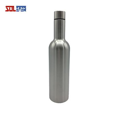 China Business Stainless Steel Vacuum Wine Flask 750ml Wine Bottle Thermos Insulated Double Walls for sale