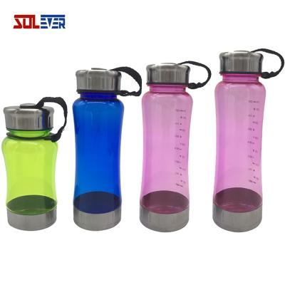 China Sustainable Plastic Bottle 400ml Sports Bottle Fruit Infuser Juice Drinking Water Bottle for sale