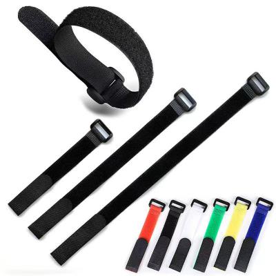 China Custom factory nylon OEM the non-exhaust fang strap hook loop and loop strap battery on one hook and loop side components for sale