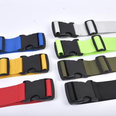 China Custom Luggage Straps Custom Length Adjustable Nylon Plastic Strap Buckle Strap Luggage Straps for sale