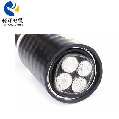 China YJHL82 4*185 Construction Al Condutor XlPE Insulated Aluminum Alloy Self Locking Armored Cable for sale