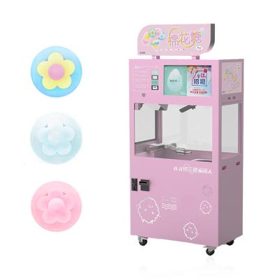 China Full Automatic Shopping Malls Cotton Candy Vending Machine Party Time Cotton Candy Make Machine for sale