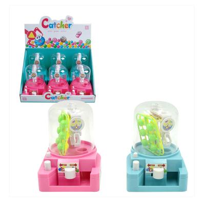 China Cartoon Toys Factory Wholesale Kids Toy Interesting Mini Toy Fun Candy Catcher Small Clip Machine Candy Toy for sale