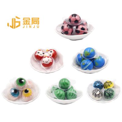 China Normal Candy Wholesale Halloween Jelly Candy Bulk Fruit Jam Eyeball Ball Gummy Candy Filling Gummy Candy for sale