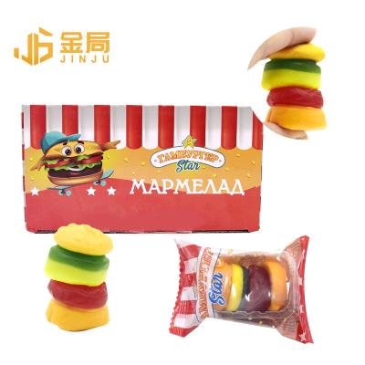 China Manufacturers Natural Custom Halal Wholesale Custom Burger Gummy Candy Various Shapes Candy Fruit Gummy Candy for sale