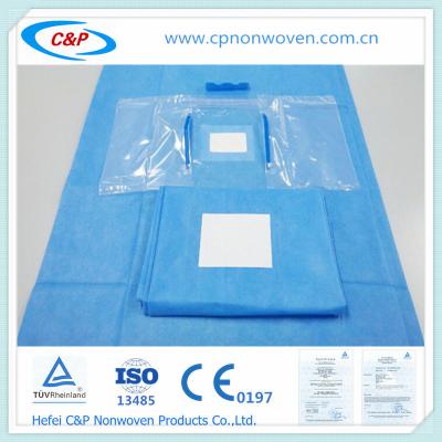 China Surgical Nonwoven SMMS Eye Drape and Surgical gown for sale